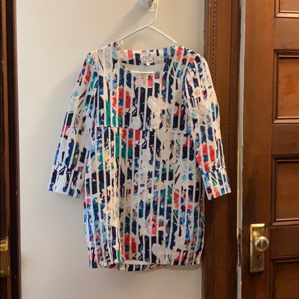 Floral straight fit 3/4 sleeve dress